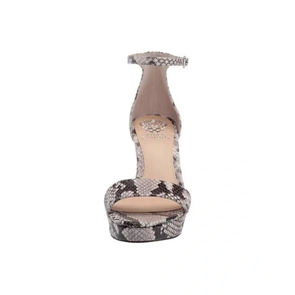 Vince Camuto Sathina Natural Snake Print Sandal 7.5 Used - Picture 3 of 6